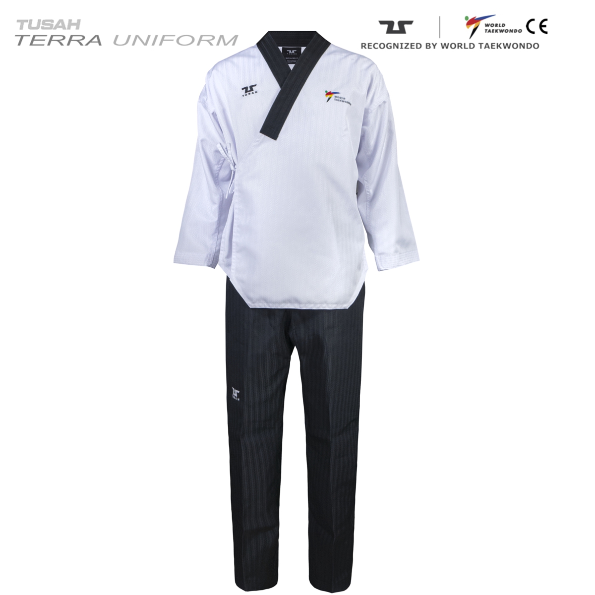 Details about   TUSAH EZT Taekwondo White Blue Poomsae Poom Dobok Uniform Gi MMA Suit Men's 